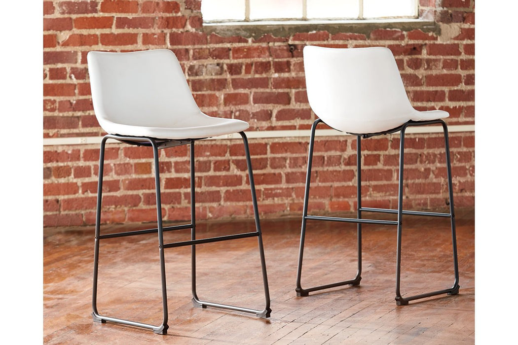 Centiar White Pub Height Bar Stool - D372-730 - Gate Furniture
