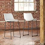 Centiar White Pub Height Bar Stool - D372-730 - Gate Furniture