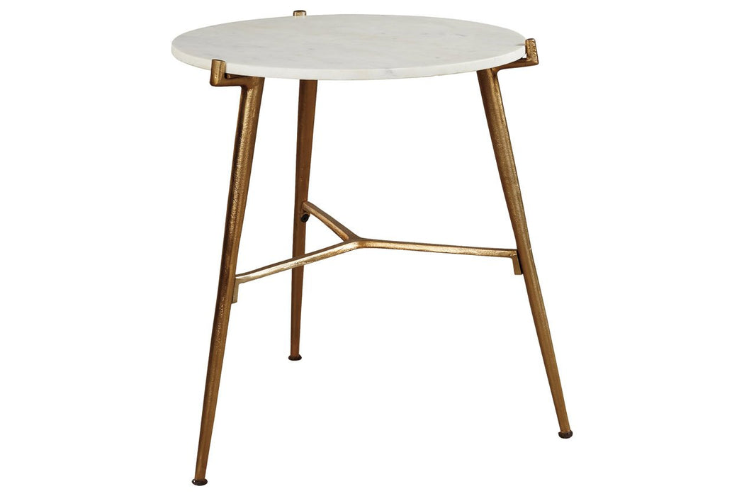 Chadton White/Gold Finish Accent Table - A4000004 - Gate Furniture
