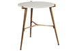 Chadton White/Gold Finish Accent Table - A4000004 - Gate Furniture