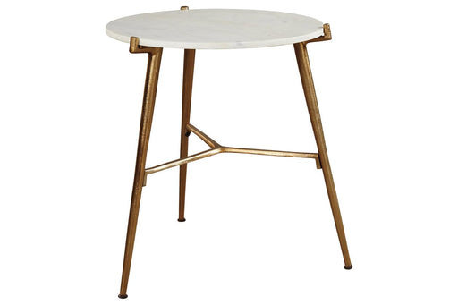 Chadton White/Gold Finish Accent Table - A4000004 - Gate Furniture