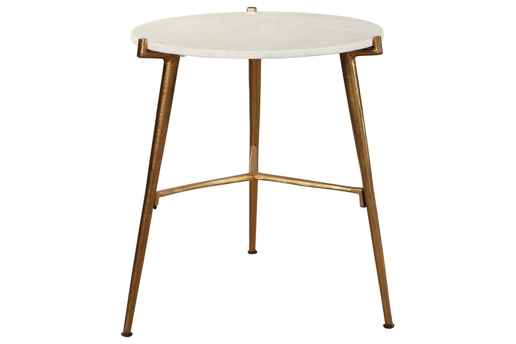 Chadton White/Gold Finish Accent Table - A4000004 - Gate Furniture