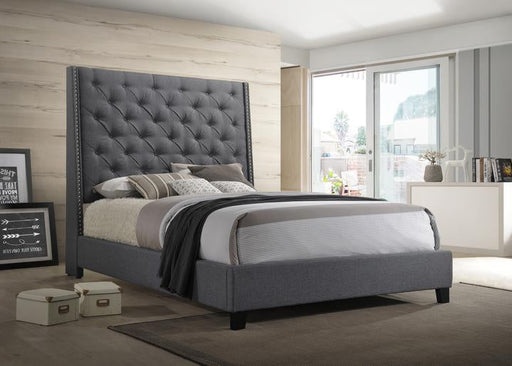 Chantilly Gray Upholstered Queen Bed - Gate Furniture
