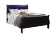 Charlie Black Queen Bed Group With Led - CHARLIE-BLACK-QBG - Gate Furniture