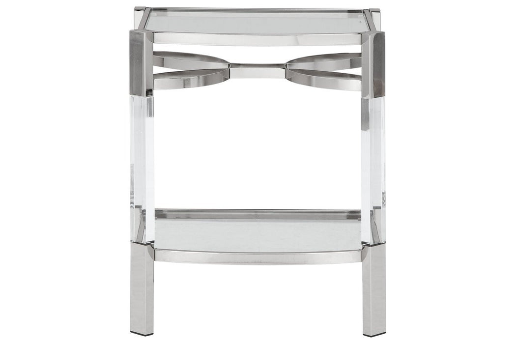 Chaseton Clear/Silver Finish Accent Table - A4000334 - Gate Furniture
