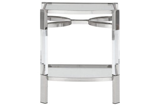 Chaseton Clear/Silver Finish Accent Table - A4000334 - Gate Furniture