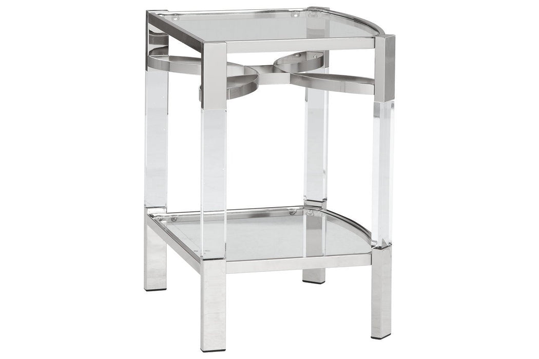 Chaseton Clear/Silver Finish Accent Table - A4000334 - Gate Furniture
