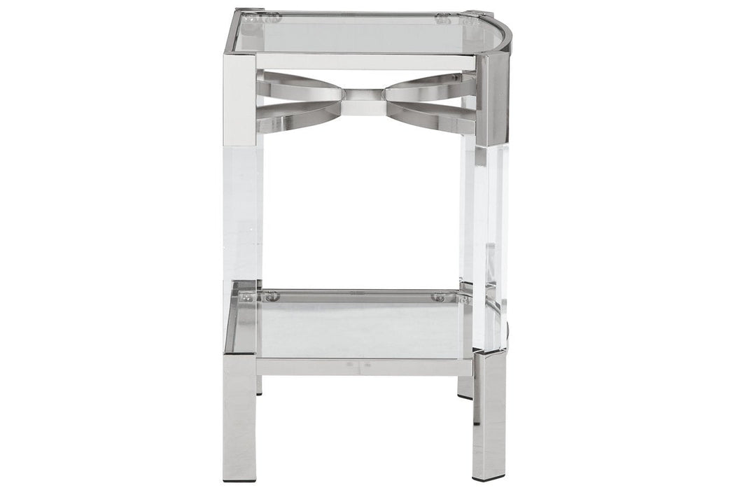Chaseton Clear/Silver Finish Accent Table - A4000334 - Gate Furniture