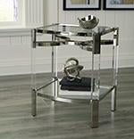 Chaseton Clear/Silver Finish Accent Table - A4000334 - Gate Furniture
