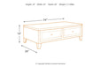 Chazney Rustic Brown Coffee Table with Lift Top - T904-9 - Gate Furniture