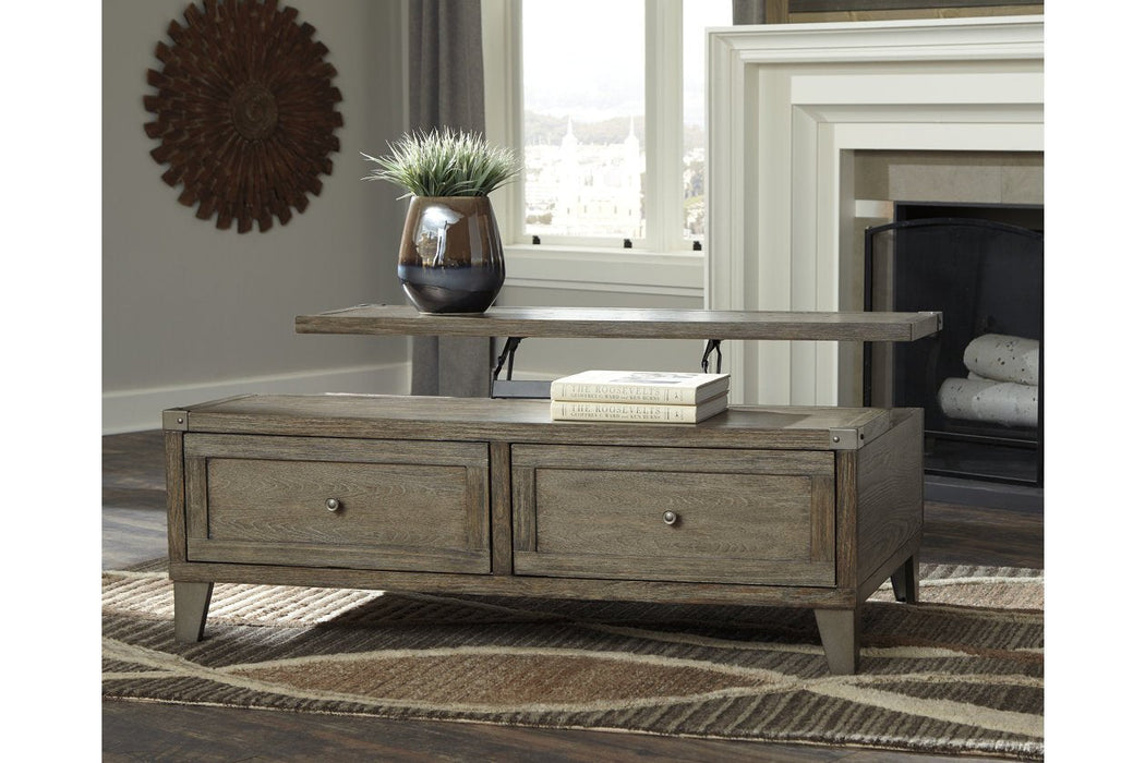 Chazney Rustic Brown Coffee Table with Lift Top - T904-9 - Gate Furniture