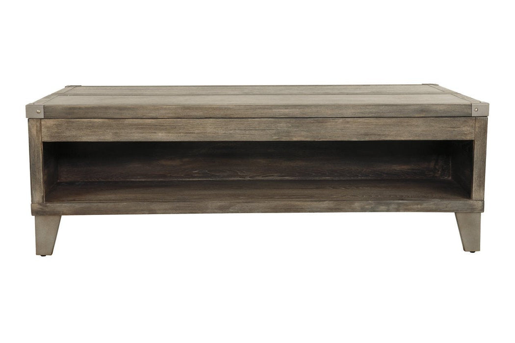 Chazney Rustic Brown Coffee Table with Lift Top - T904-9 - Gate Furniture