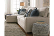Chevron Blue Pouf - A1000445 - Gate Furniture