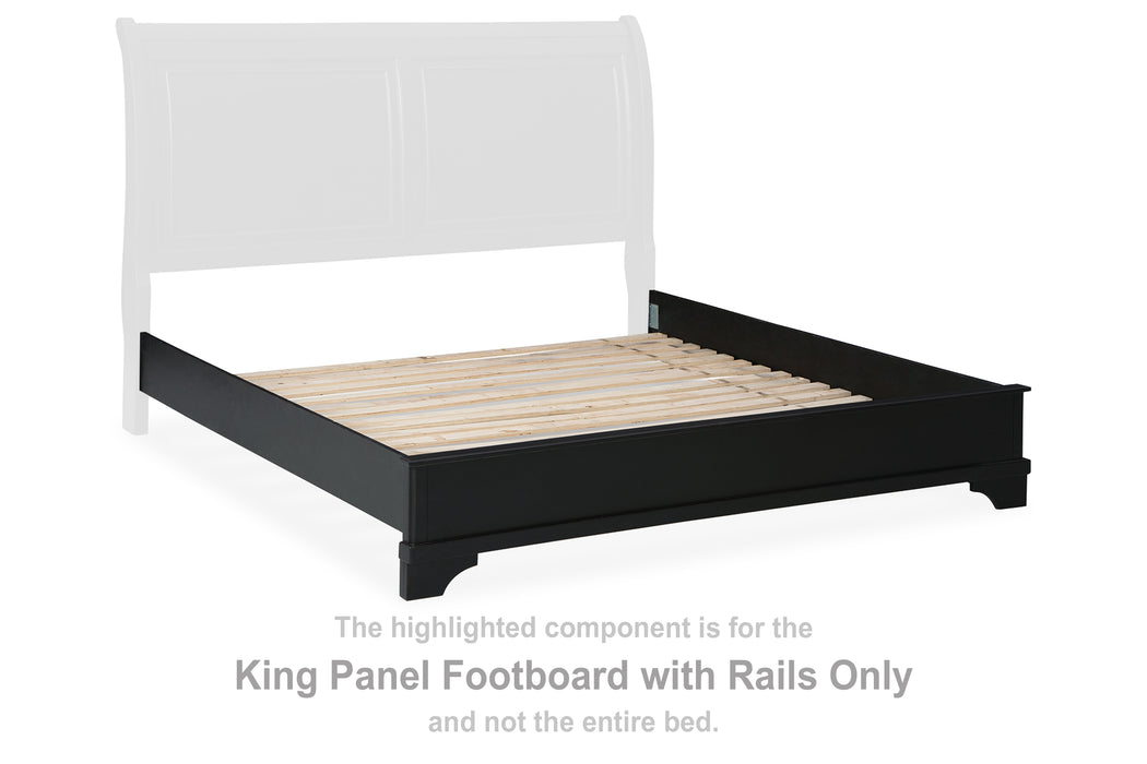 Chylanta King Panel Footboard with Rails - B739-76 - In Stock Furniture