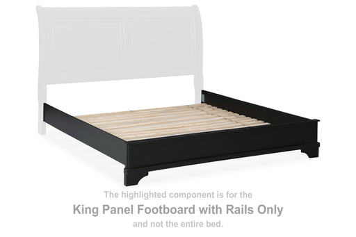 Chylanta King Panel Footboard with Rails - B739-76 - In Stock Furniture