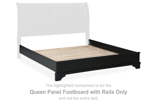 Chylanta Queen Panel Footboard with Rails - B739-74 - In Stock Furniture