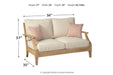 Clare View Beige Loveseat with Cushion - P801-835 - Gate Furniture