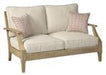 Clare View Beige Loveseat with Cushion - P801-835 - Gate Furniture