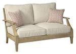 Clare View Beige Loveseat with Cushion - P801-835 - Gate Furniture