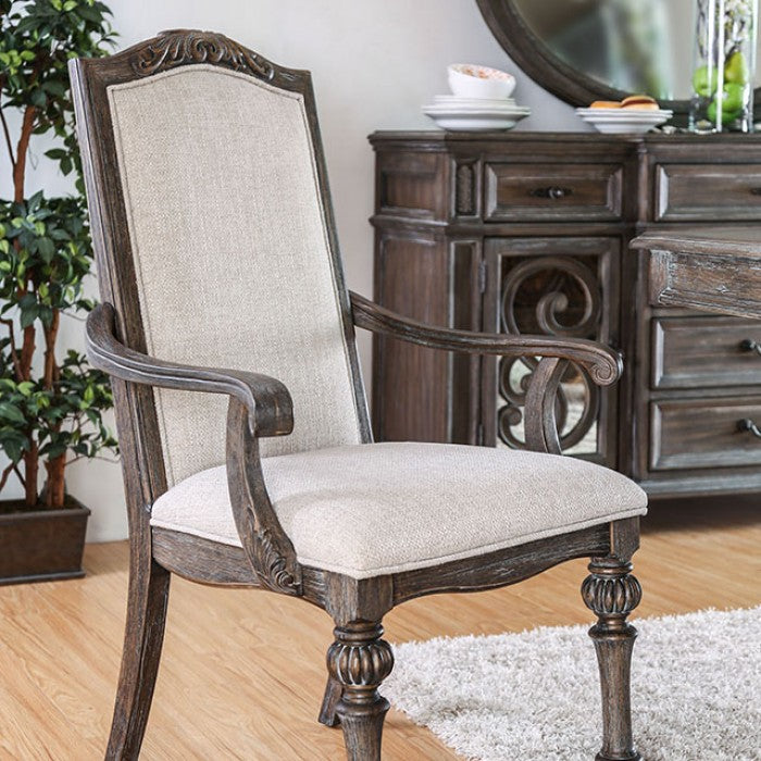 ARCADIA Rustic Natural/Ivory Dining Room Set