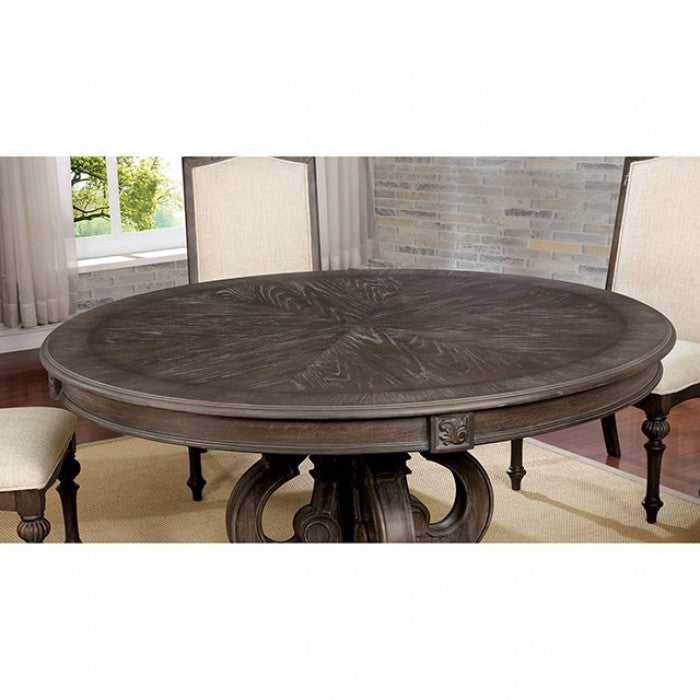 ARCADIA Rustic Natural/Ivory Round Dining Room Set