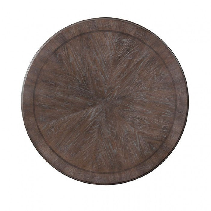 ARCADIA Rustic Natural/Ivory Round Dining Room Set