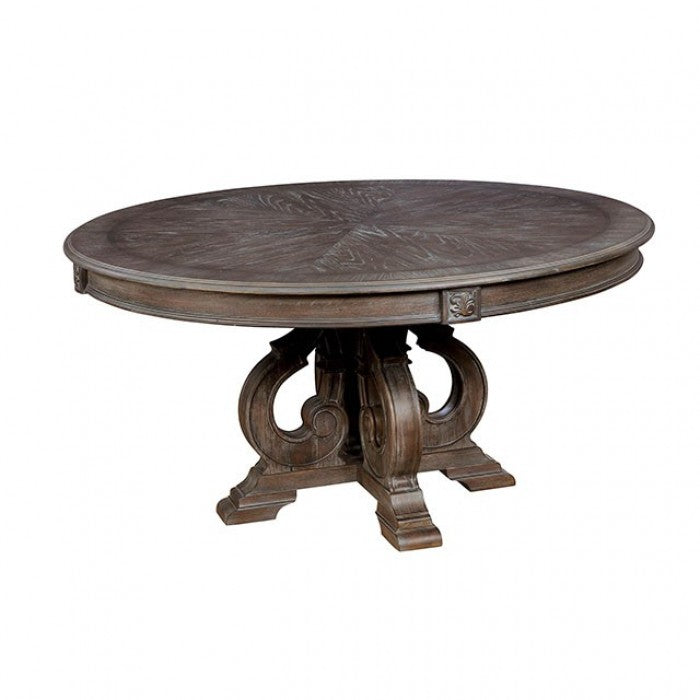 ARCADIA Rustic Natural/Ivory Round Dining Room Set