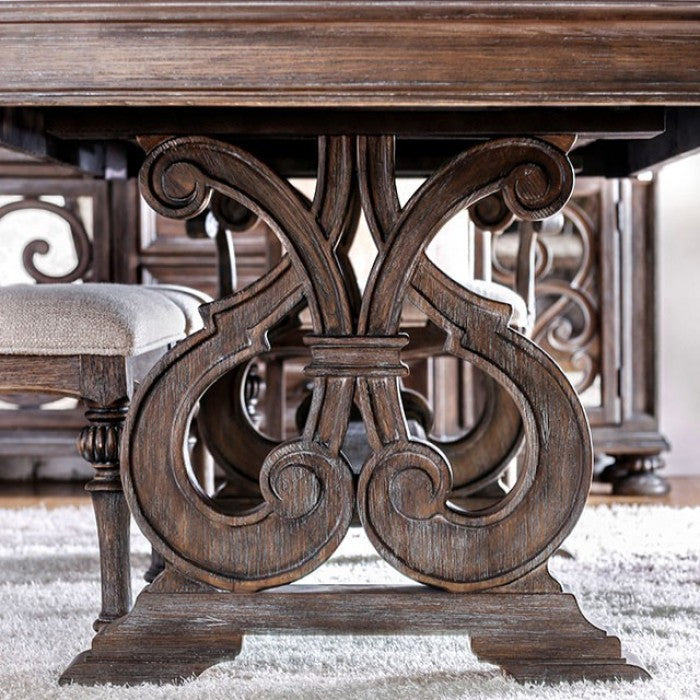 ARCADIA Rustic Natural/Ivory Dining Room Set