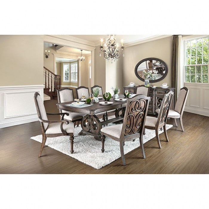 ARCADIA Rustic Natural/Ivory Dining Room Set