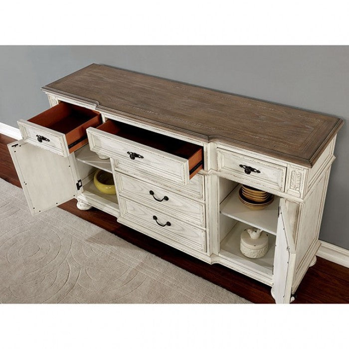 ARCADIA Antique White Dining Room Set