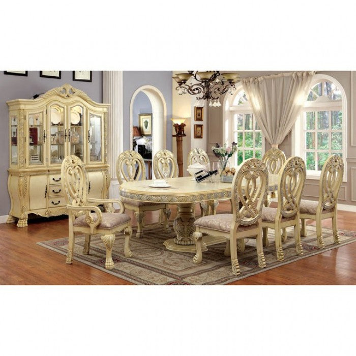 WYNDMERE Vintage White Dining Room Set