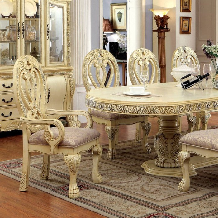 WYNDMERE Vintage White Dining Room Set