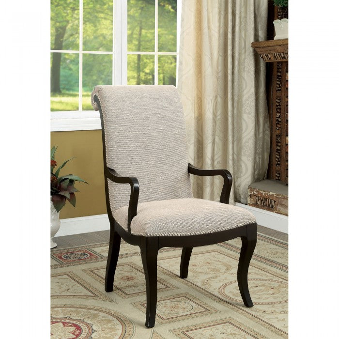 ORNETTE Espresso/Beige Dining Room Set