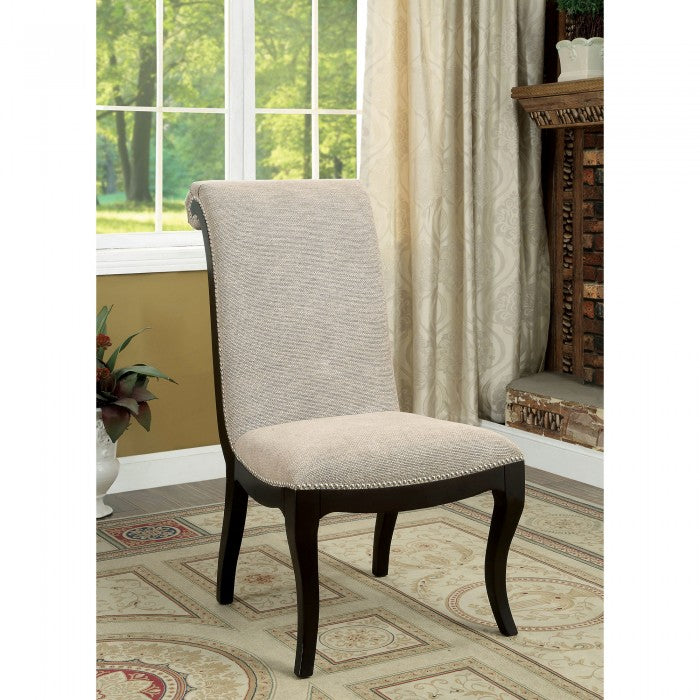 ORNETTE Espresso/Beige Dining Room Set