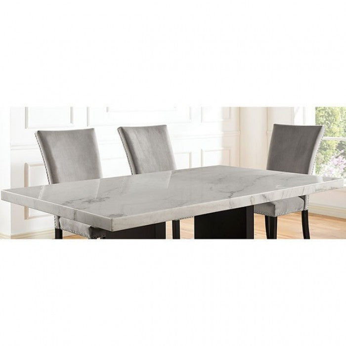 KIAN White/Black/Light Gray Counter Height Dining Room Set