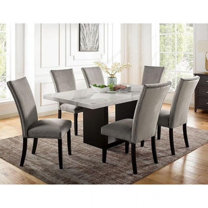 KIAN White/Black/Light Gray Dining Room Set