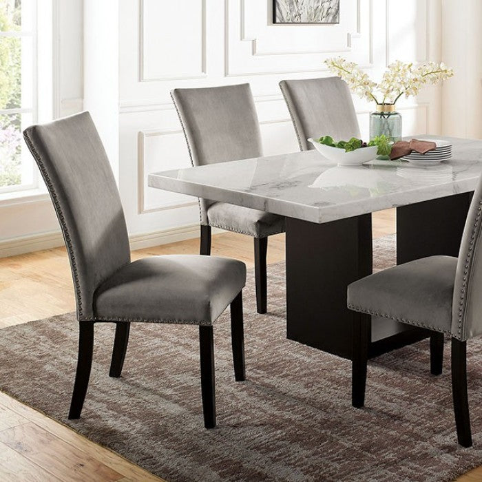 KIAN White/Black/Light Gray Dining Room Set