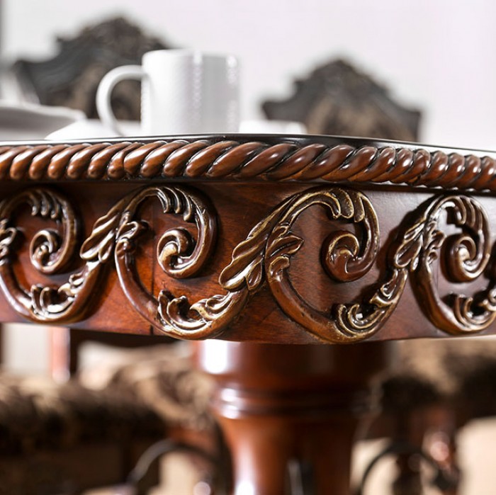 LUCIE Brown Cherry Dining Room Set