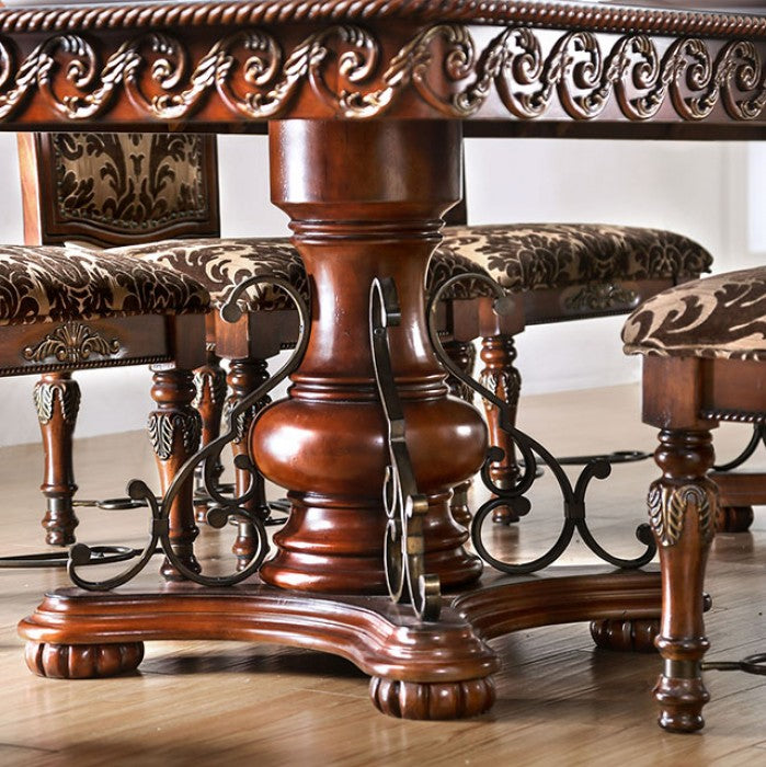 LUCIE Brown Cherry Dining Room Set