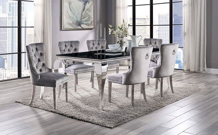 JEWETT Black/Chrome Dining Room Set