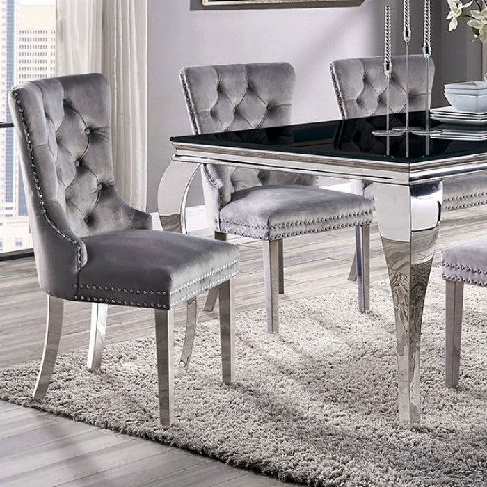 JEWETT Black/Chrome Dining Room Set