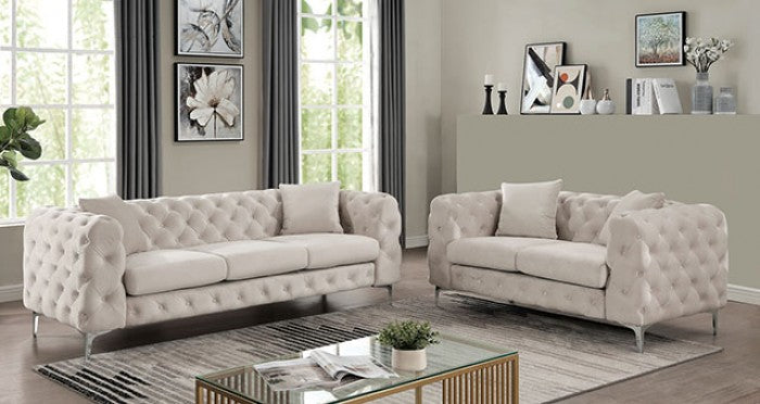SAPPHIRA Beige Living Room Set