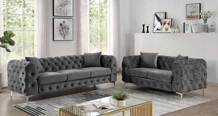 SAPPHIRA Dark Gray Living Room Set