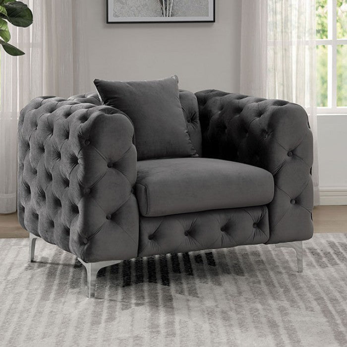 SAPPHIRA Dark Gray Living Room Set