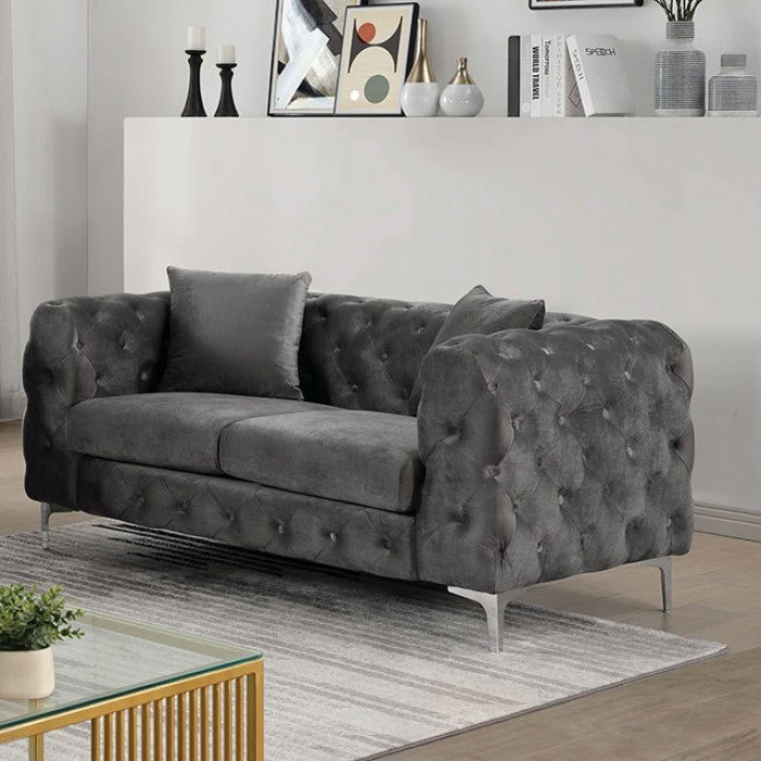 SAPPHIRA Dark Gray Living Room Set