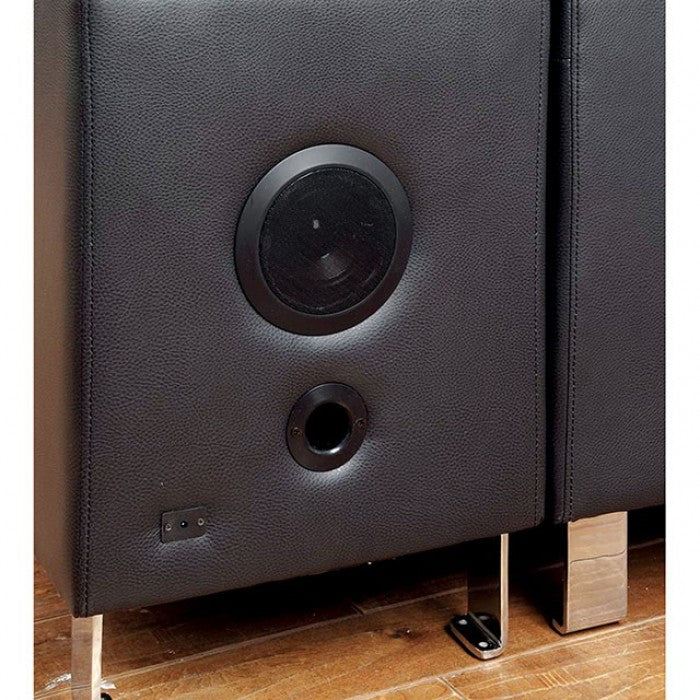 KEMINA Black Speaker Console Sectional