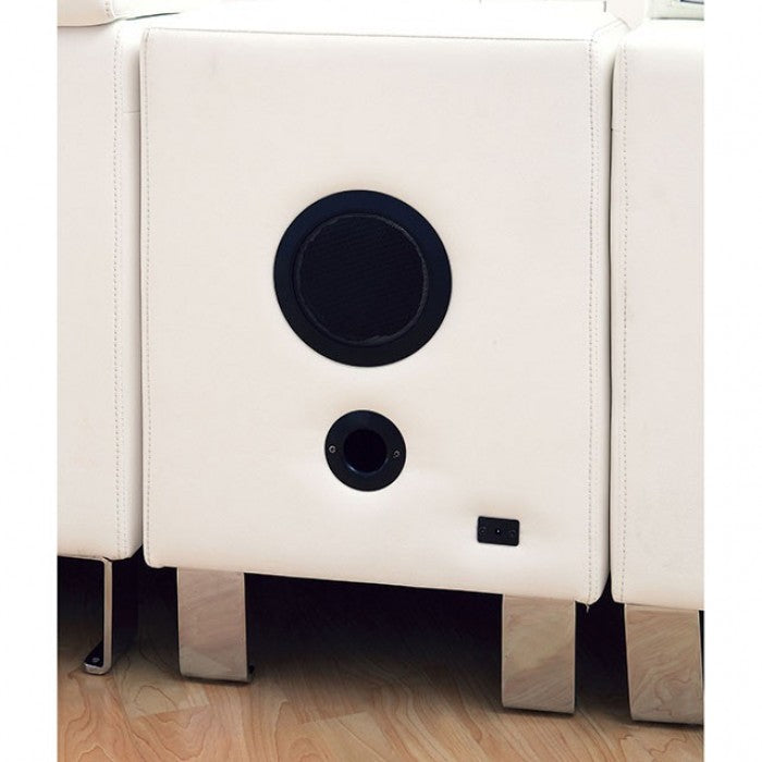 KEMINA White Speaker Console Sectional