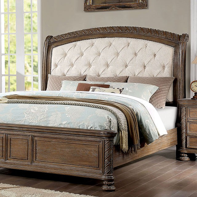 TIMANDRA Beige/Rustic Brown Natural Bedroom Set