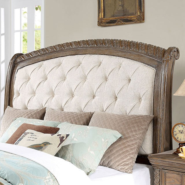 TIMANDRA Beige/Rustic Brown Natural Bedroom Set