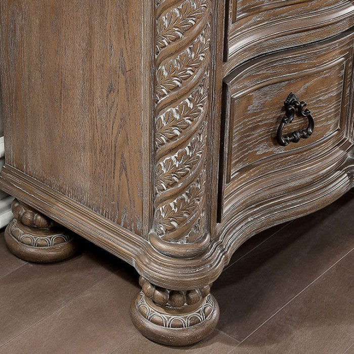 TIMANDRA Beige/Rustic Brown Natural Bedroom Set